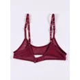 thumbnail image 4 of Women Sheer Mesh Unlined Bra Ultra Thin See Through Lace Trim Bralette, 4 of 6