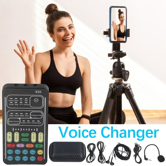 HOARBOEG Mobile Phone Computer Sound Card Voice Changer Karaoke Recording Voice Changer Sound Card