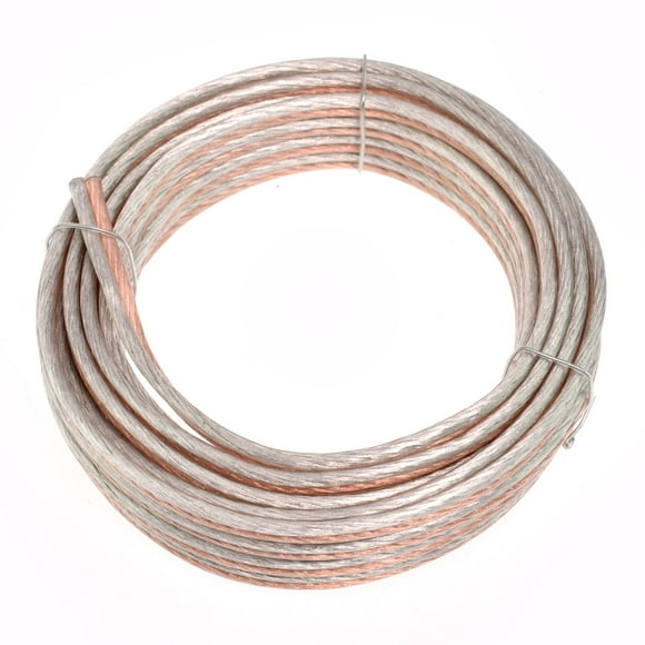 Conext Link PSC12CGS-25 Câbles de Haut-Parleur Parallèle Or Argent Jauge Complète Cuivre Sans Oxygène Fil Fermeture à Glissière (12 Jauge, 25 Pieds)