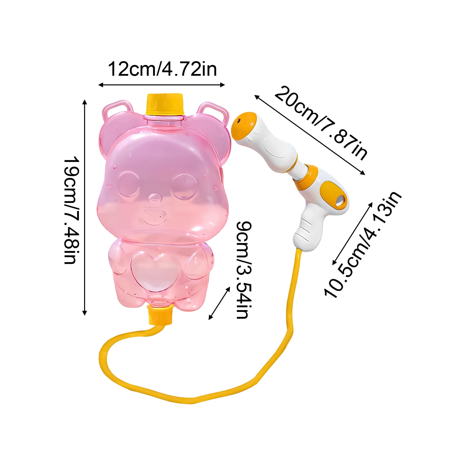Bear Backpack Water Guns - Adorable Bear Shape Water Blaster with Tank, Hands-Free Backpack Squirt Guns for Summer Outdoor Water Play
