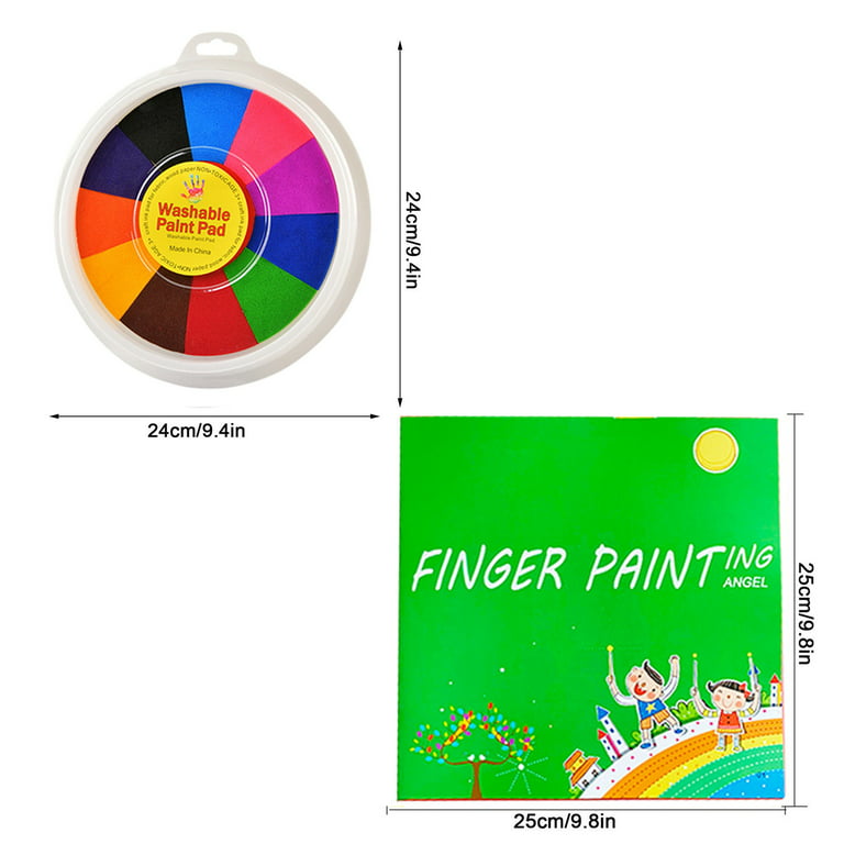Funny Finger Painting Kit And Book,Finger Painting for Toddlers 1-3 Finger  Paint with Finger Paint Paper Pad Non Toxic Washable Finger Paint for  Babies Girl Boy Gifts (25color) : : Toys
