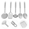 thumbnail image 3 of 1 Set 5 Pcs Stainless Steel Kitchen Wares Heat-resistant Tablewares (Silver), 3 of 6