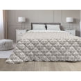 thumbnail image 1 of Taupe Down Alternative Comforter, Simple Pattern Ring Shapes Grungy Display with Brushstrokes Vintage Style, Microfiber Quilt for All Season, 5 Sizes, Taupe White, by Ambesonne, 1 of 3