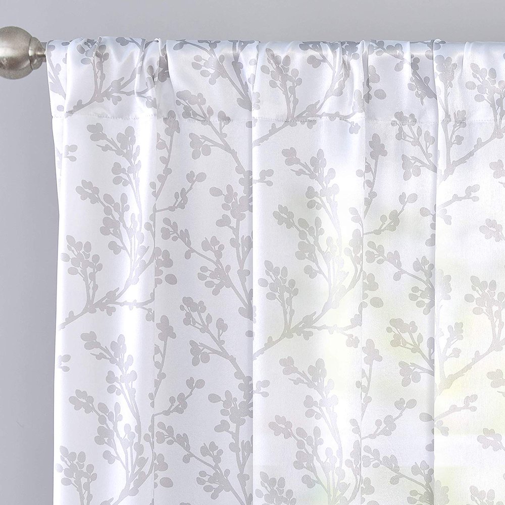DriftAway Sarah Floral Tree Branch Pattern Sheer Voile Window Curtain