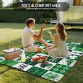 thumbnail image 4 of St. Patrick's Day Outdoor Rug for Patio/Deck/Porch, Non-Slip Large Area Rug 4 x 6 Ft, Green Checked Luck Leaves Gnomes Indoor Outdoor Rugs Washable Area Rugs, Reversible Camping Rug Carpet Runner, 4 of 8