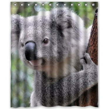 MOHome Cute Koala bear Shower Curtain Waterproof Polyester Fabric Shower Curtain Size 60x72 inches