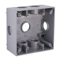 Bell Outdoor Weatherproof Box,7 Inlets,Aluminum 5346-0