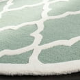 thumbnail image 3 of SAFAVIEH Cambridge Merletta Geometric Wool Area Rug, Teal/Ivory, 6' x 6' Round, 3 of 8