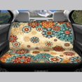 thumbnail image 4 of HUISEFOR Boho Floral Car Seat Cover Set 4 Pack Breathable Front and Back Seat Covers Protectors Fashion Car Interior Accessories Elastic Universal Fit for Most Sedan SUVs, 4 of 6