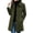 Army Green, variant on Women's Winter Overcoat Peter Pan Collar Single Breasted Pea Coat Long Sleeve Elegant Work Office Business Casual Loose Coat with Pockets