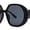 All Black, variant on Womens Minimally Mod Simple Plastic Large Round Fashion Sunglasses All Black