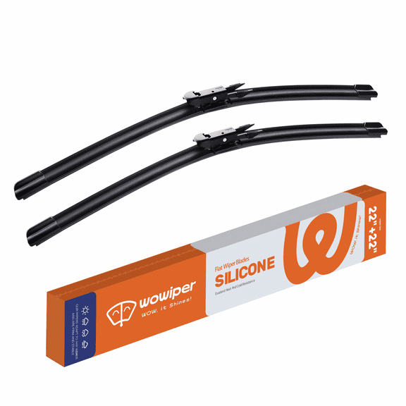 WOWIPER Silicone Windshield Wipers Replacement for Chevrolet Silverado 2013-2008 Tahoe 2013-2007/GMC Sierra 2013-2008 Yukon 2013-2008, Car Wiper Blades Isolate Water Repellency - 22" 22"