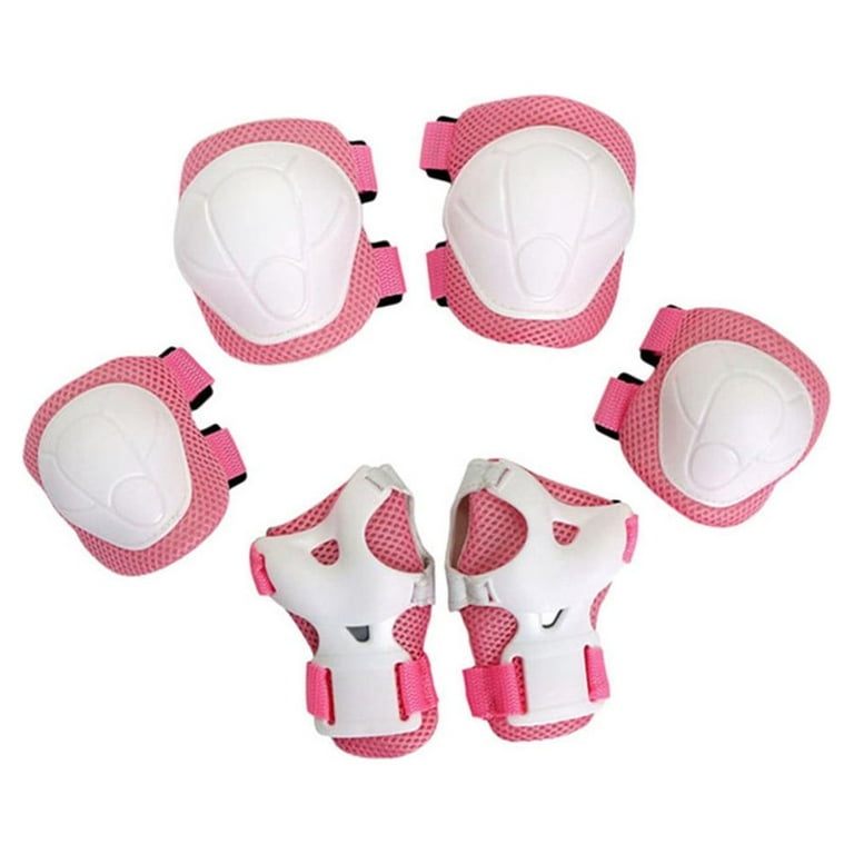 Simply Kids Knee and Elbow Pads with Wrist Guards, HardSoft Pad Tech. -  CPSIA Certified Protective Gear Set - Inline Roller Skate Skateboard Bike  Knee