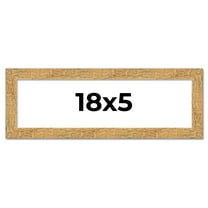 18x5 Frame Beige Real Wood Picture Frame Width 1.25 inches | Interior Frame Depth 0.5 inches |