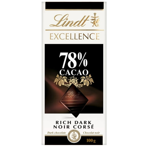 Lindt EXCELLENCE 78% Cacao Dark Chocolate Bar, 100 Grams, 100 g