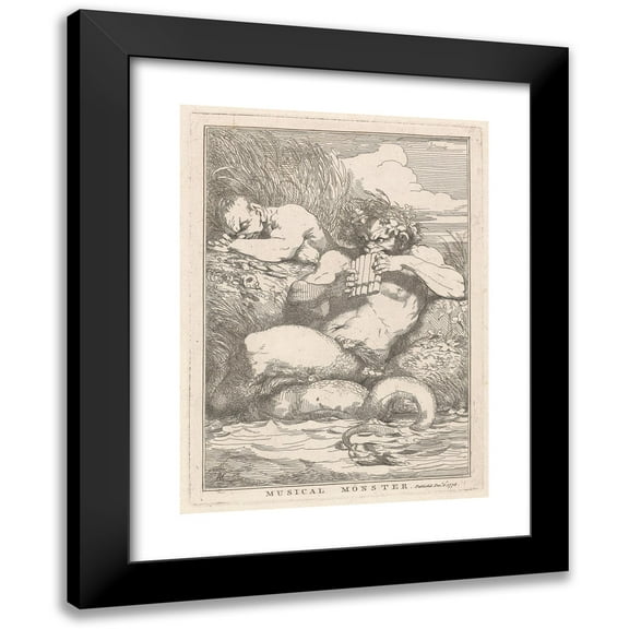 John Hamilton Mortimer 11x14 Black Modern Framed Museum Art Print Titled - Musical Monster (1778)