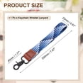 thumbnail image 2 of Uxcell Wrist Lanyard Keychain 7.87 inch Braided Wristlet Strap with Black Clasp Hand Key Holders Lanyard Blueberry, 2 of 6