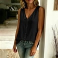 thumbnail image 6 of Perfectbot Women’s V-Neck Sleeveless Button-Down Tank Top – Lightweight Flowy Summer Blouse for Beach & Casual Wear, 6 of 6