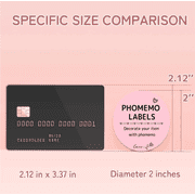 Phomemo 3” Color Circle Thermal Labels-500 Labels/Roll, Gradient, Self-Adhesive Round Direct Sticker Label, Circular Thermal Printer Label for Logo Design, Name Tag, Thanks Card, Address, QR Code