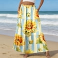thumbnail image 2 of Fashion Women Skirts New Casual All-match Skirt Loose Elastic Waist Floral Print Ethenic Style Boho Skirt Bohemian Style Skirt, 2 of 6