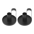 thumbnail image 3 of Candalos de metal, 2 piezas 2 pianas de candelabros negros curvo de moda retro para la decoración de la mesa, 3 of 7