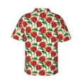 thumbnail image 4 of Xecao Rose Flowers print Hawaiian shirt - a stylish short-sleeve button-down for men, perfect for casual beach and tropical outings., 4 of 9