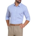 thumbnail image 4 of CAMISAS DE NEGOCIO DE MANGA LARGA PARA HOMBRES CON PATRÓN A CUADROS XL AZUL GRIS, 4 of 5