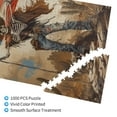 thumbnail image 3 of 1000 PCS Skeleton Cowboy & Star Spangled Flag - 1000 Piece Wooden Jigsaw,Wonderful Imagination,Fun Artwork For Adult,Featuring Exquisite And Retro Illustrations,Depicting A Patriotic Skeleton Cowboy, 3 of 6