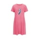 thumbnail image 4 of Camisón corto de talla grande para mujer, camisón de manga corta con estampado de pecho a la moda, camisón para mujer, 4 of 7