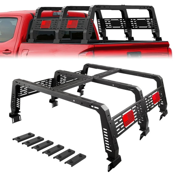 POFENZE Truck Bed Rack for Full-Size Pickup Adjustable 47.5-64.5 in Width Overland Bed Rack