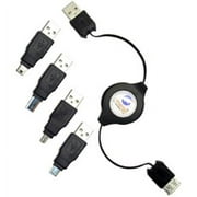 retrak retractable usb 2.0 cable with 4 adapter tips (etcableru2m)