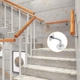 thumbnail image 4 of Soportes de pasamanos para montaje en pared Soporte de escalera de acero inoxidable pulido con base de cubierta Soportes de pared Barandilla para pared interior, loft, soporte de pasillo, 4 of 5