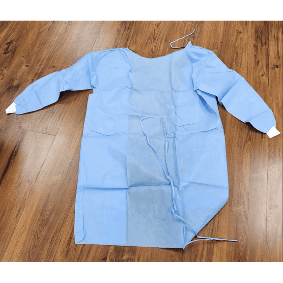 Non Medical Isolation Gown Blue Elastic Cuff Evolite CASE of 100 PCS