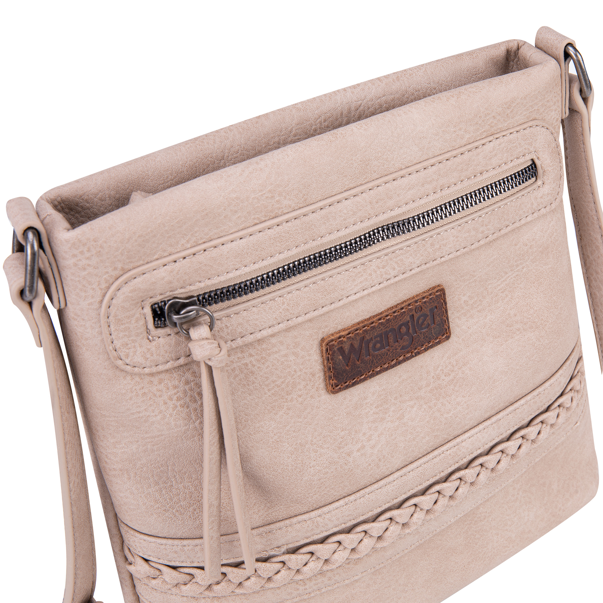 Wrangler Crossbody Bags for Women Western Hand Woven Satchel Purse, Beige