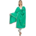 thumbnail image 5 of Phagun Indian Women's Chunni Designer Cotton Dupatta Ethnic Stole Scarves-Sea Green, 5 of 5