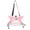 Pink, variant on Mesh Seashell Collecting Bag, Cute Crab-Shaped Beach Tote with Adjustable Strap, Breathable Mesh Bag for Beach Trips