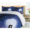 thumbnail image 5 of Ambesonne Night Duvet Cover Sets, Romantic Man Woman Hug, 2-Queen, Black Blue White, 5 of 7
