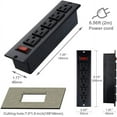 Desk Outlets Recessed Power Strip Without USB Ports Mountable Power