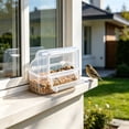 thumbnail image 2 of Transparent Anti-Splash Bird Feeder, Hanging Plastic Food Container with Perch, No-Mess Seed Dispenser for Parakeets, Budgies, and Small Pet Birds, 2 of 6