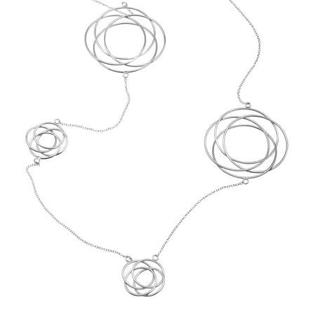 Interlocking Circle Station Necklace in Sterling Silver