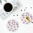 thumbnail image 5 of Disketp Pink Butterflies (2) Funny Coasters,6 Pcs Leather Coasters With Holder, Perfect Housewarming Hostess Gifts,Protect Furniture From Water Marks Scratch And Damage, 5 of 9
