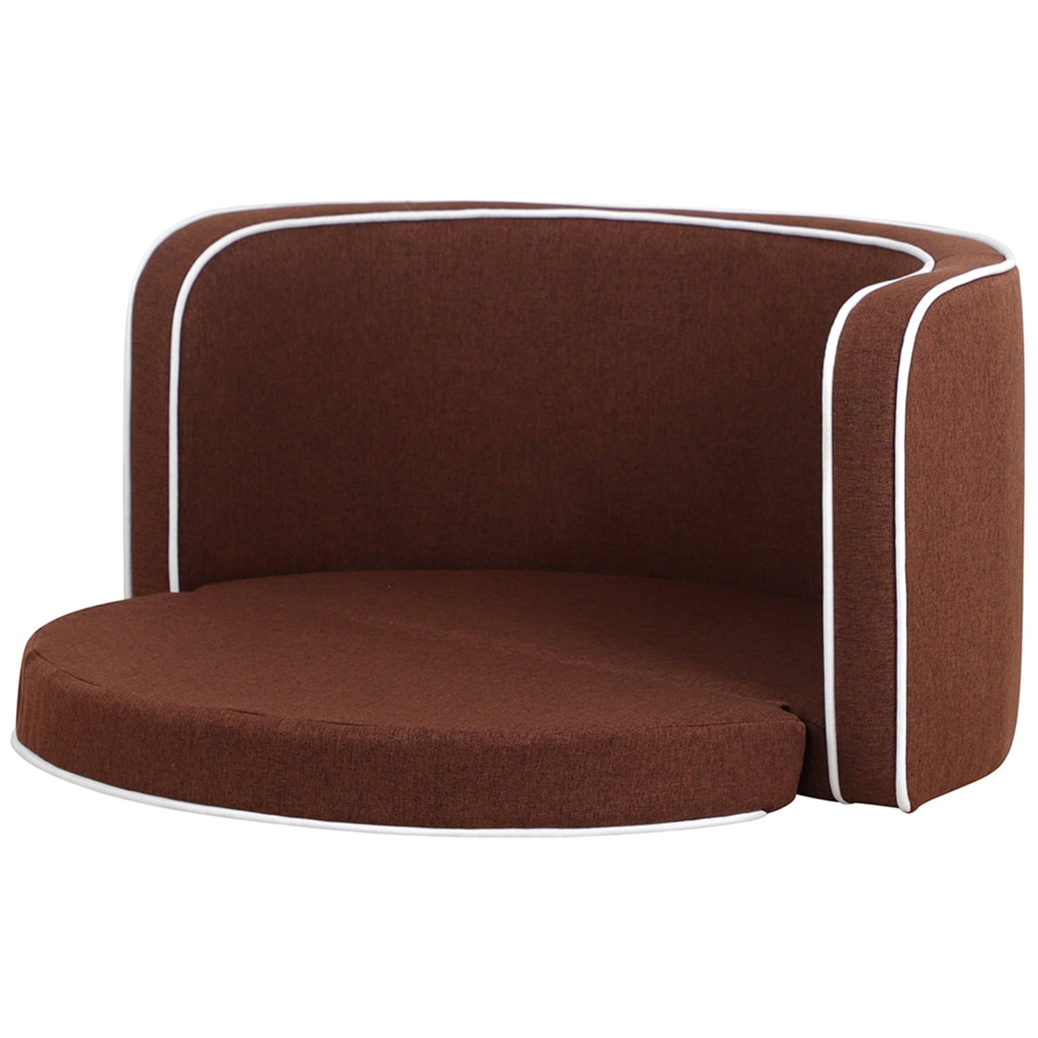 Pefilos 35" Round Pet Sofa, Dog Sofa Beds, Cat Sofa BedS, Brown Pefilos 35" Round Pet Sofa, Dog Sofa Beds, Cat Sofa BedS, Brown