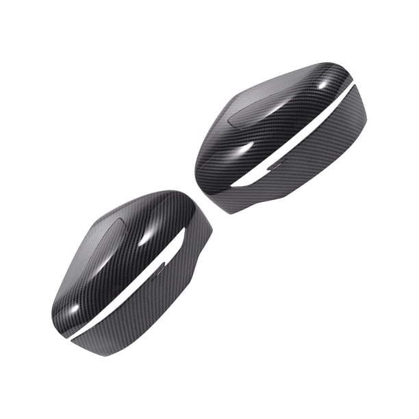Cubierta de tapa de espejo lateral izquierdo y derecho para Nissan Navara NP300 par de fibra de carbono negra