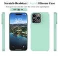 thumbnail image 4 of Njjex For iPhone 15 Pro Max Case with Screen Protector,Liquid Silicone Soft Gel Rubber Slim Microfiber Lining Cushion Texture Cover Shockproof Protective Case for iPhone 15 Pro Max 6.7", Green, 4 of 7