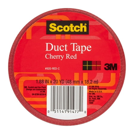 UPC: 0051141914770 | 3M Scotch Duct Tape for Artists Red 1.88 x 20 yds.
