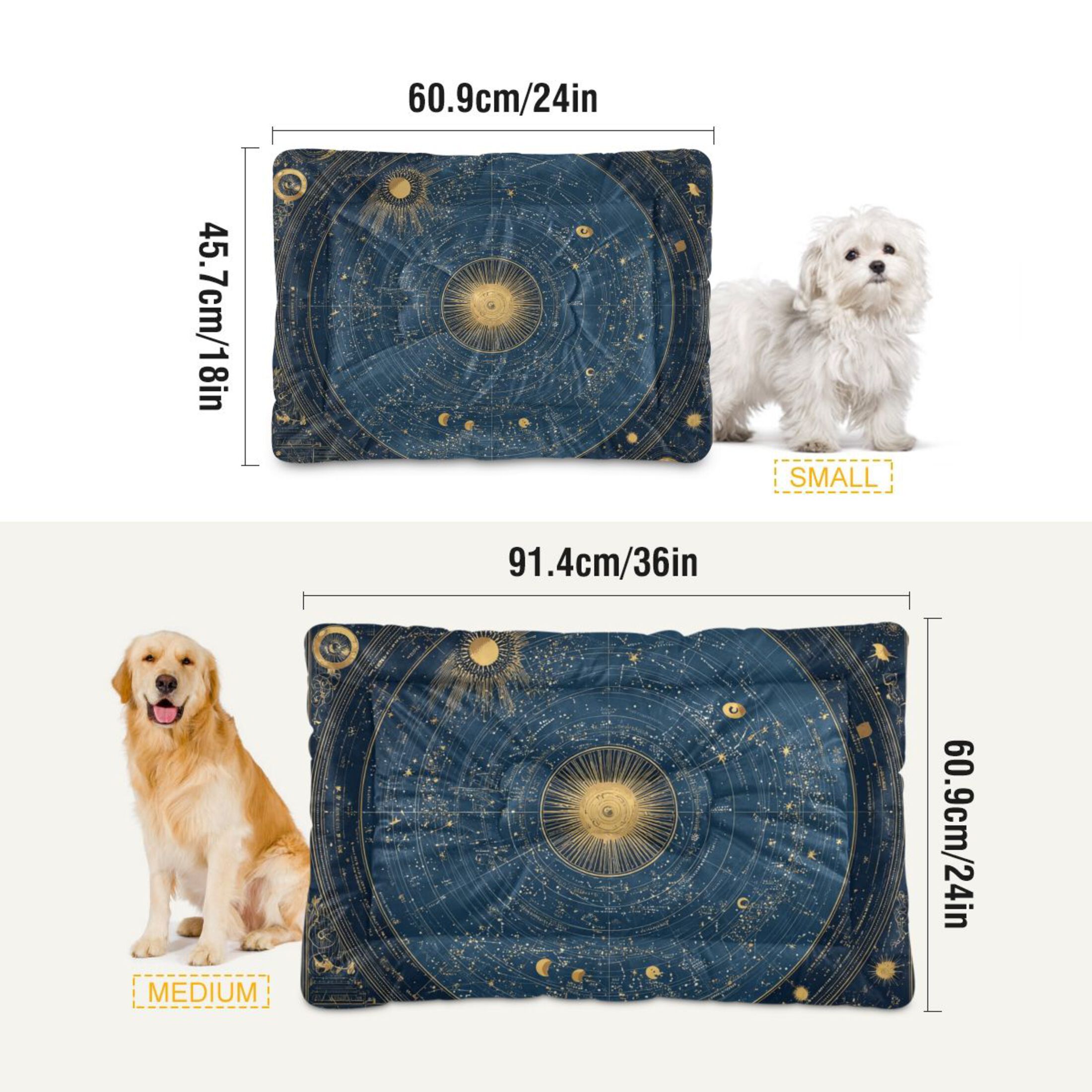 Cozy Mat Pet Bed Indoor Outdoor Warm Soft For Cat Dog Puppy(S/M) Constellations