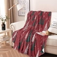 thumbnail image 2 of Red Christmas Tree and Snow Pattern Round Blanket,Comfortable Soft Flannel Throw Blanket,All Season,Warm Lightweight Blankets for Sofa Bed Couch Living Room Chair 47"x47", 2 of 5