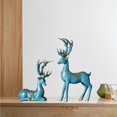 thumbnail image 1 of VONKY 2x Deer Figurines Sculpture Animal Statue for Tabletop Bookcase Decoration Exquisite and Stylish Blue 1Set, 1 of 6