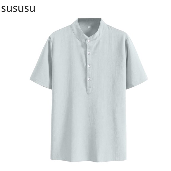 Hawaiian Shirt for Men Tropical Lapel Neck Solid Color Blouse Short Sleeve Lightweight Holiday Floral Short Sleeve Shirt T Shirt Summer Shirts Men