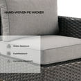 thumbnail image 3 of Grand Patio Outdoor Furniture, Patio Wicker Left Arm Sofa, Gray, 3 of 7